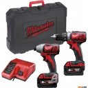 Наборы электроинструментов Milwaukee M18 BPP2D-402C 4933447126 (шуруповерт, винтоверт, 2 АКБ, кейс)