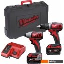 Наборы электроинструментов Milwaukee M18 BPP2D-402C 4933447126 (шуруповерт, винтоверт, 2 АКБ, кейс)