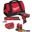 Наборы электроинструментов Milwaukee М12 ВPP2D-402B 4933441250 (шуруповерт, реноватор, 2 АКБ, сумка)