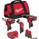 Наборы электроинструментов Milwaukee М12 ВPP3А-202B 4933441225 (шуруповерт, винтоверт, фонарь, 2 АКБ, сумка)