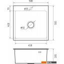 Кухонные мойки GranFest Metal нержавеющая сталь AISI 304 PVD GF-5050 Графит (с сифоном)