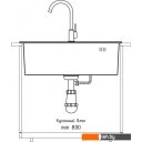 Кухонные мойки GranFest Metal нержавеющая сталь AISI 304 PVD GF-6545 Графит (с сифоном)