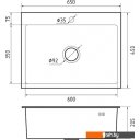 Кухонные мойки GranFest Metal нержавеющая сталь AISI 304 PVD GF-6545 Графит (с сифоном)