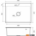 Кухонные мойки GranFest Metal нержавеющая сталь AISI 304 PVD GF-6545 Графит (с сифоном)