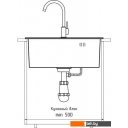 Кухонные мойки GranFest Metal нержавеющая сталь AISI 304 PVD GF-4844 графит (с сифоном)