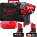 Шуруповерты, гайковерты, электроотвертки Milwaukee M12 FUEL M12FPD2-402X 4933479869 (с 2-мя АКБ 4 Ач, кейс)