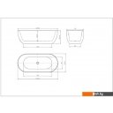 Ванны Aquatek Афина 170x78 AQ-144778Bl (с ножками и сливом)