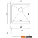 Кухонные мойки Mixline 547228 (черный графит, 3 мм)