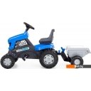 Каталки, педальные машинки Полесье Каталка-трактор с педалями Turbo с полуприцепом 84637