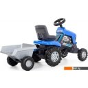 Каталки, педальные машинки Полесье Каталка-трактор с педалями Turbo с полуприцепом 84637
