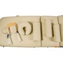 Массажеры и массажные кресла Atlas Sport 70 см XXL PRO с валиком складной 3-с деревянный (бежевый)