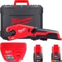 Строительный, слесарный, монтажный инструмент Milwaukee M12 PCSS-202C 4933479242 (с 2-мя АКБ, кейс)