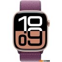 Умные часы и браслеты Apple Watch Series 10 46 мм (алюминиевый корпус, розовое золото/сливовый, нейлоновый ремешок)