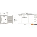 Кухонные мойки Ukinox STD800.600-5C 0L (с сифоном)