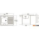 Кухонные мойки Ukinox STD800.600-5C 0R (с сифоном)