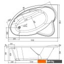 Ванны Ventospa Nika 170x115 L (с каркасом)