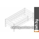 Кровати Мебельград Соня вариант 3 (массив сосны белый)