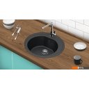 Кухонные мойки Berge BR-5200 (черный матовый)