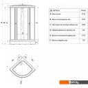 Душевые кабины Triton Лайт А 90x90 с душевым комплектом (градиент)