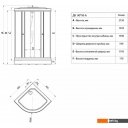 Душевые кабины Triton Лайт А 90x90 с душевым комплектом (градиент)