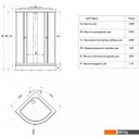 Душевые кабины Triton Лайт А 100x100 с душевым комплектом (градиент)