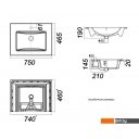 Умывальники Sanita Luxe Quadro 75 75x46.5