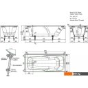 Ванны Универсал Эврика 170x75 (с ножками)