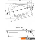Ванны Cersanit Joanna New 150x95 L (с ножками)