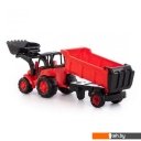 Игрушечный транспорт Полесье Чемпион трактор с ковшом и полуприцепом 0438
