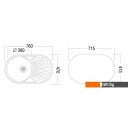 Кухонные мойки Ukinox Фаворит FAD760.470 T6K 2L (с сифоном)