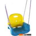 Детские спортивные комплексы и игровые площадки Midzumi Пластиковые навесные качели 3 в 1 (голубой/желтый/малиновый)