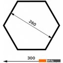 Полки, стеллажи, системы хранения Domax FHS 300 Hexagonal Shelf DS 300x260x115x18 (сонома оак)