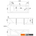 Ванны 1Марка Modern 120x70 (с ножками)