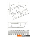 Ванны Bonito Home Arizona 170x105 R (с ножками)