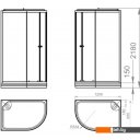 Душевые кабины Domani-Spa Delight 128 120x80 R с гидромассажем (черный/тонированное)