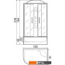 Душевые кабины River Dunay 120/90/46 MT L