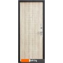 Металлические двери ЮрСталь Гарда 205x96 8мм (черный муар/белый ясень, правый)