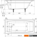 Ванны Универсал Эталон 150x70 (с ножками)
