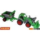 Игрушечный транспорт Полесье Фермер-техник трактор-погрузчик с полуприцепом 8718