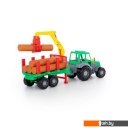 Игрушечный транспорт Полесье Алтай трактор с полуприцепом-лесовозом 35370