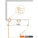 Шторки и карнизы для ванн и поддонов Cezares ECO-O-V-21-120/140-C-Cr