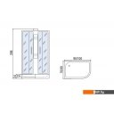 Душевые кабины River Мономах 100/80/24 МЗ L (без крыши)