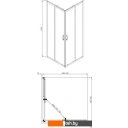 Душевые кабины Adema Glass Vierkant 80х80 (прозрачное стекло)