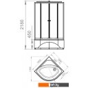 Душевые кабины Domani-Spa Delight 110 High 100x100 (тонированное стекло/черный)