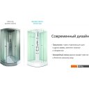 Душевые кабины Domani-Spa Delight 110 High 100x100 (тонированное стекло/черный)