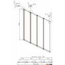 Шторки и карнизы для ванн и поддонов Ambassador Bath Screens 16041110L 90