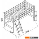 Кровати Мебельград Соня вариант 12 (массив сосны белый)