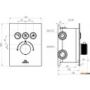 Душевые системы и гарнитуры Rubineta Thermo-3F-Olo SQ 625040