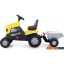 Каталки, педальные машинки Полесье Каталка-трактор с педалями Turbo с полуприцепом 89328