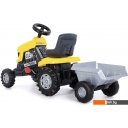 Каталки, педальные машинки Полесье Каталка-трактор с педалями Turbo с полуприцепом 89328